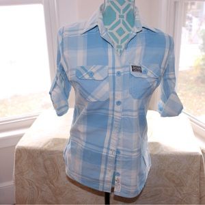 Superdry blue plaid button down